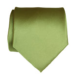 Sage Green solid color necktie, Yellow-Green tie by Cyberoptix Tie Lab