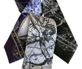 Sagittarius Zodiac Neckties, Vintage Star Chart Print Ties, by Cyberoptix