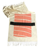 Salmon Sushi Scarf. Sake Nigiri Linen Weave Pashmina