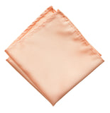 Salmon Pink Pocket Square. Light Pink Solid Color Satin Finish, No Print, by Cyberoptix