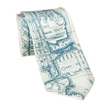 San Francisco Bay Vintage Map Necktie, Navy on Cream Tie, by Cyberoptix