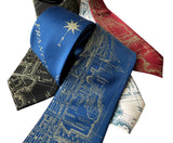 Vintage San Francisco Map Necktie, California Weddings Ties, by Cyberoptix