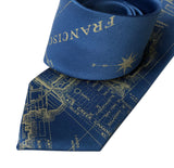 San Francisco City Map French Blue Tie, by Cyberoptix