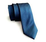 dark blue woven herringbone silk tie, by cyberoptix