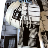 Saturn V Tie: black ink cream, silver, white, champagne.