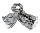 Scales of Justice Silver Pashmina Scarf, Winter Accessories, by Cyberoptix