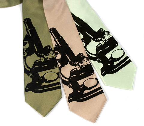 Microscope Tie. Science Affair Silk Necktie