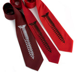 Silver on standard burgundy, black on narrow crimson, black on standard red microfiber.