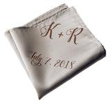 Initials Pocket Square. Personalized Custom Monogram