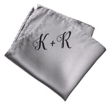 Initials Pocket Square. Personalized Custom Monogram