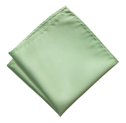 Seafoam Green Pocket Square. Solid Color Satin Finish, No Print