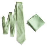 Light Green solid color necktie, seafoam green tie for weddings by Cyberoptix Tie Lab