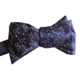 Serotonin & Dopamine Navy Bow Tie, Happiness Molecules Tie, by Cyberoptix