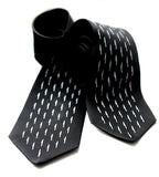 Sharp Dressed Neckties. Silver on black.