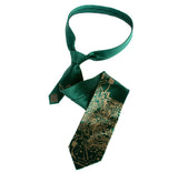 Emerald Green circuit board silk necktie.