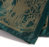 silkscreened Circuit Board pocket square, by cyberoptix