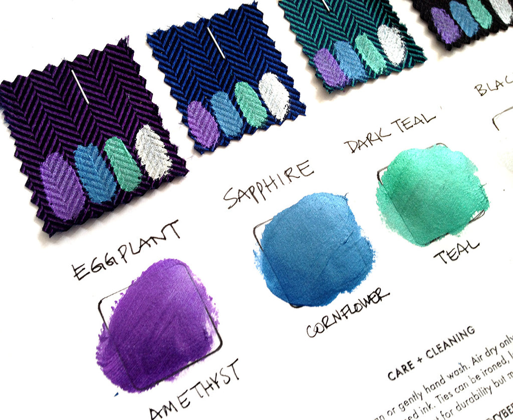 Pattern Swatches Ink Fabric and printing ink swatches for custom orders
