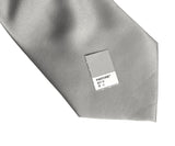 Grey necktie, silver solid color tie by Cyberoptix Tie Lab