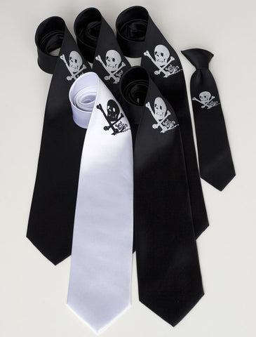 Skull + Bones Microfiber Necktie
