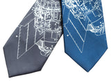 NASA Space Station neckties. Skylab print, by Cyberoptix.