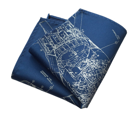 Skylab Pocket Square, Space Station Print