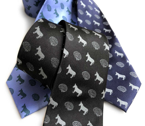 Smart Ass Necktie, Brain & Donkey Print Tie