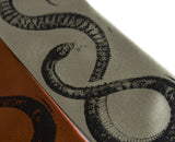 snake necktie: sage green.