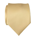 Soft Gold solid color necktie, tan tie by Cyberoptix Tie Lab