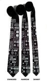 Space Shuttle Necktie: standard; narrow; skinny size.