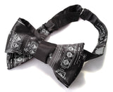 Space Shuttle bow tie. Ice blue on a charcoal bow tie.