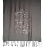  Ice ink on dove grey pashmina.