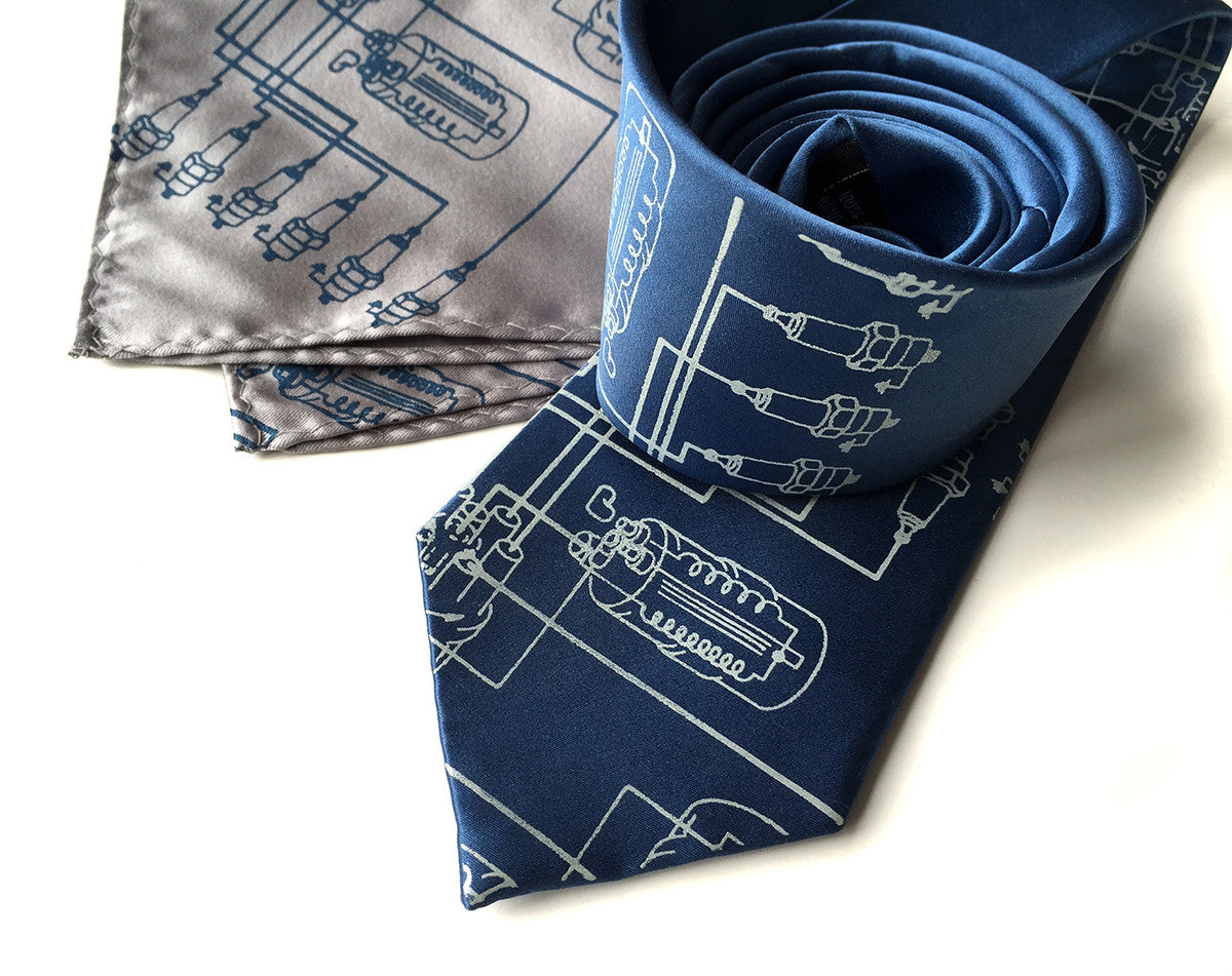 Spark Plug Microfiber Necktie