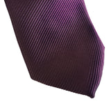 Solid color wedding necktie. Eggplant purple fine stripe woven tie, by cyberoptix