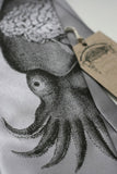 Cyberoptix Squid tie. Black on silver.