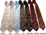 antler print groomsmen neckties, by cyberoptix