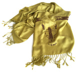 citrine cow skull scarf