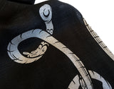 Tentacle Scarf. Sucker Print pashmina by Cyberoptix. Grey and black