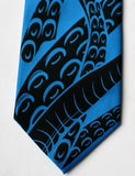 Electric Blue octopus tentacle necktie.