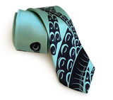 Sucker Necktie. Octopus tentacles mint tie.