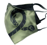 Octopus Tentacles Face Mask. Sucker, Cthulhu adjustable cloth face cover, sage green
