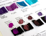 purchase non-silk tie swatches with printing ink samples applied and below.