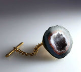 Amethyst Geode Tie Tack, Tabasco geode tie pin