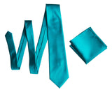 Light Blue solid color necktie, teal blue tie for weddings by Cyberoptix Tie Lab
