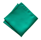 Teal Green Pocket Square. Blue Green Solid Color Satin Finish, No Print, by Cyberoptix