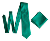 Blue Green solid color necktie, teal green tie for weddings by Cyberoptix Tie Lab