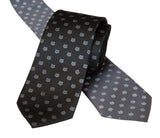 Black and Charcoal Tiny Cat Face Neckties, Cat Pattern Tie, by Cyberoptix