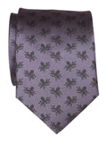 Tiny Octopus Print Charcoal Necktie, Octopi Pattern Tie, by Cyberoptix