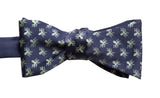 Tiny Octopus Print Navy Blue Bow Tie, Octopi Pattern Ties, by Cyberoptix