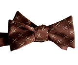 Tiny Scissors Print Dark Brown Bow Tie, Scissors Pattern Tie, by Cyberoptix