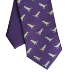 Tiny T-Rex Pattern Kid's Clip-on Tie, Dark Chartreuse on Black Dinosaur Pattern Necktie, by Cyberoptix
